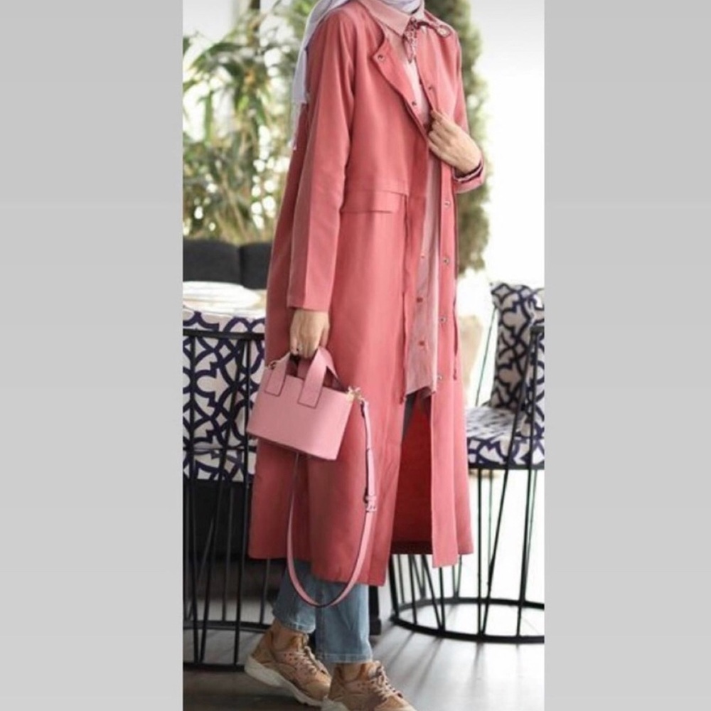 ESRA KESKIN DEMIR Pink Trench Jacket